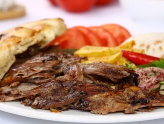 Turkish food platter representing Middle Eastern cuisine at a Calgary restaurant